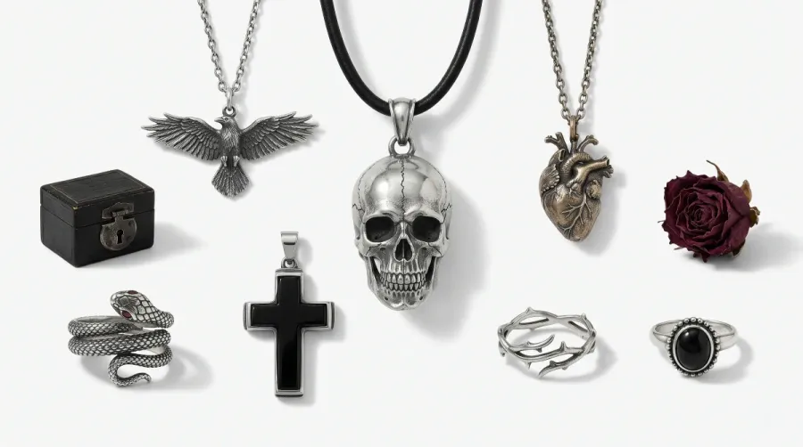Colección de joyas góticas: guía completa de símbolos, estilos y estética
