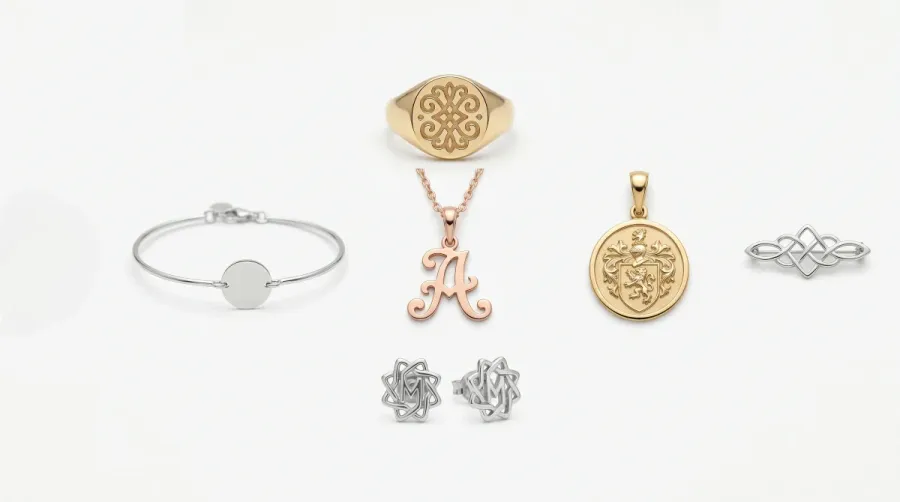 Joyas con iniciales y monogramas: la cifra, el sello, el nombre grabado en plata