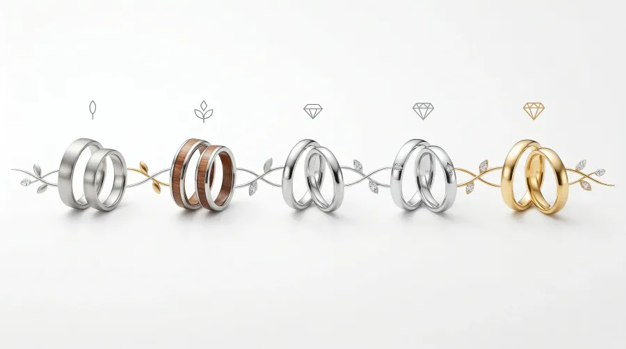 Regalos de aniversario de boda por anos: guia de joyeria para cada hito
