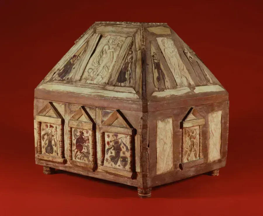 Coptic - Jewelry Box with Dancers and Faun - Walters 7140 - Three Quarter