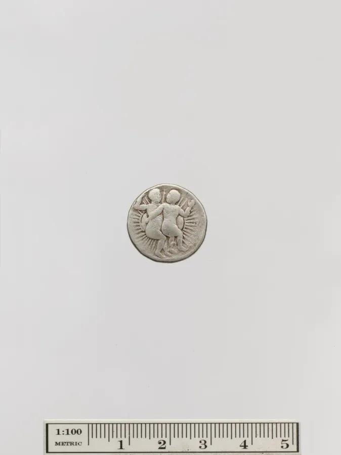 Moneda de oro con el signo zodiacal de Geminis, Imperio mogol, reinado de Jahangir, 1618, Metropolitan Museum of Art