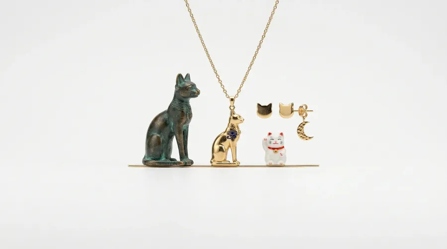 El gato y la diosa Bastet en joyeria: simbolo egipcio de proteccion y gracia
