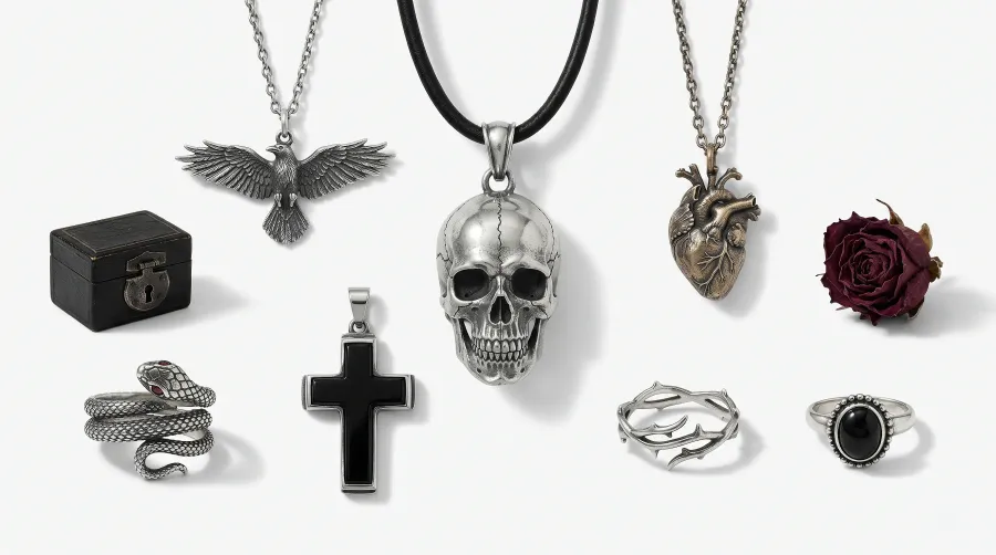 Colección de joyas góticas: guía completa de símbolos, estilos y estética
