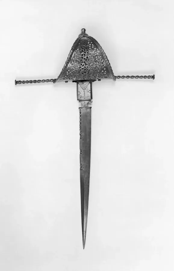 Daga italiana para la mano izquierda, mediados del siglo XVII, Walters Art Museum