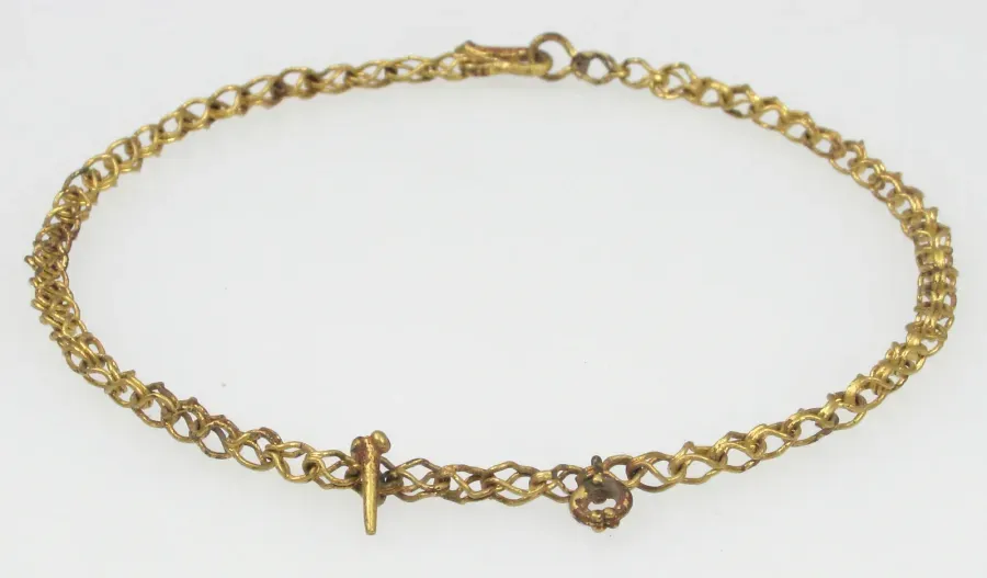 Cadena romana de oro con eslabones ovalados, siglos III-IV d. C., Metropolitan Museum of Art