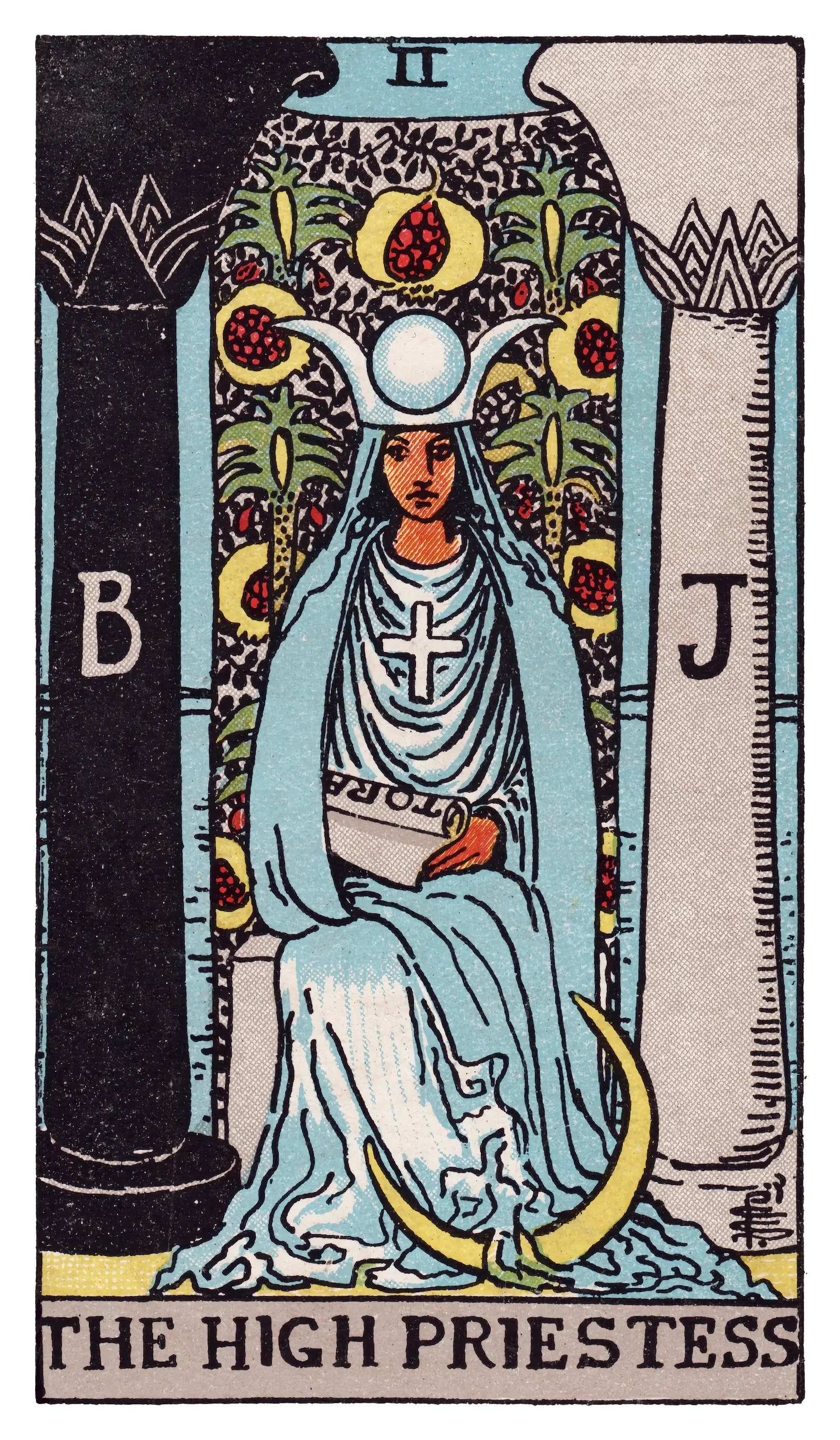 Верховная Жрица, колода Райдер-Уэйт-Смит, 1909