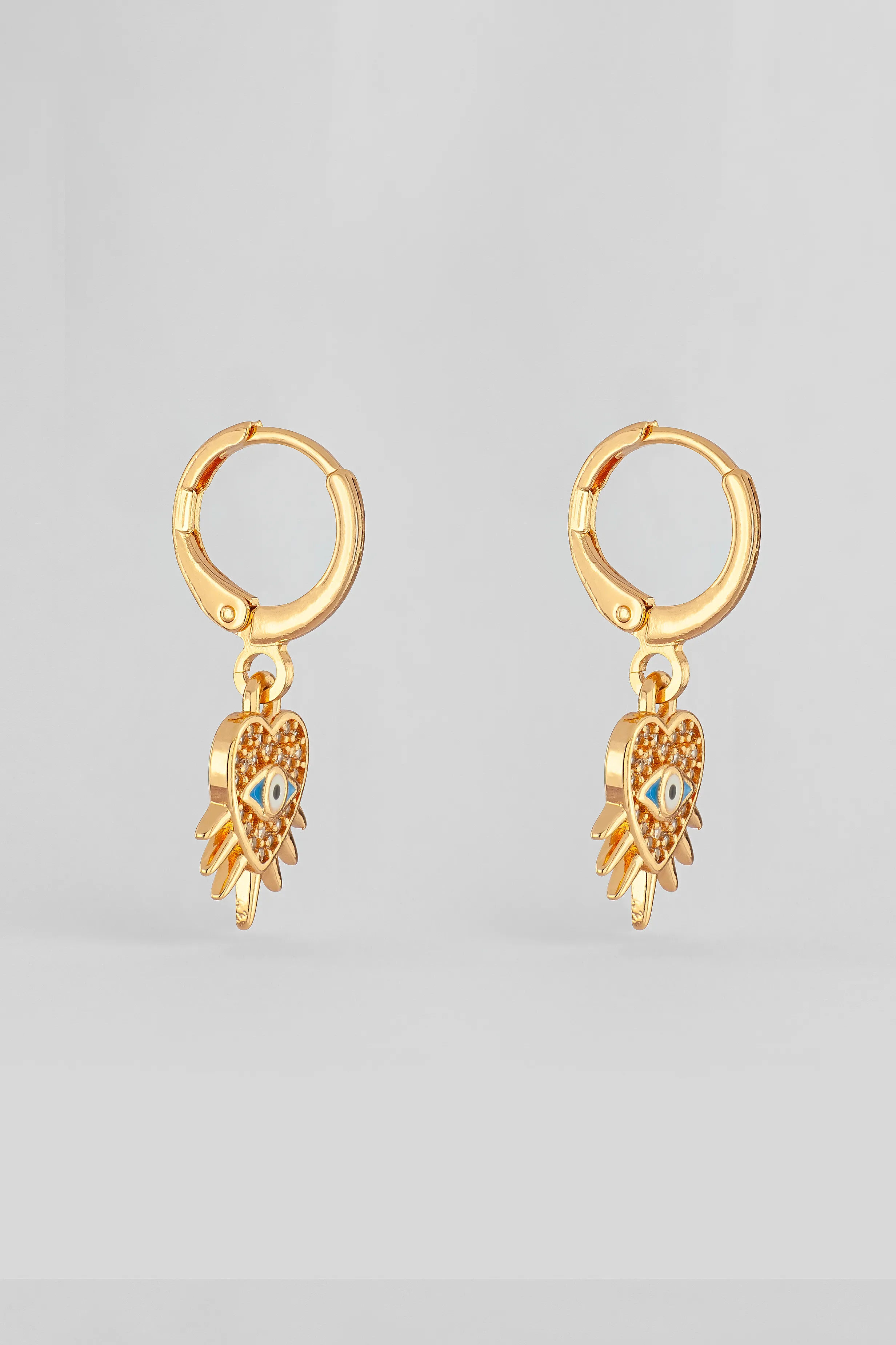 PENDIENTES CORAZÓN OJO TURCO