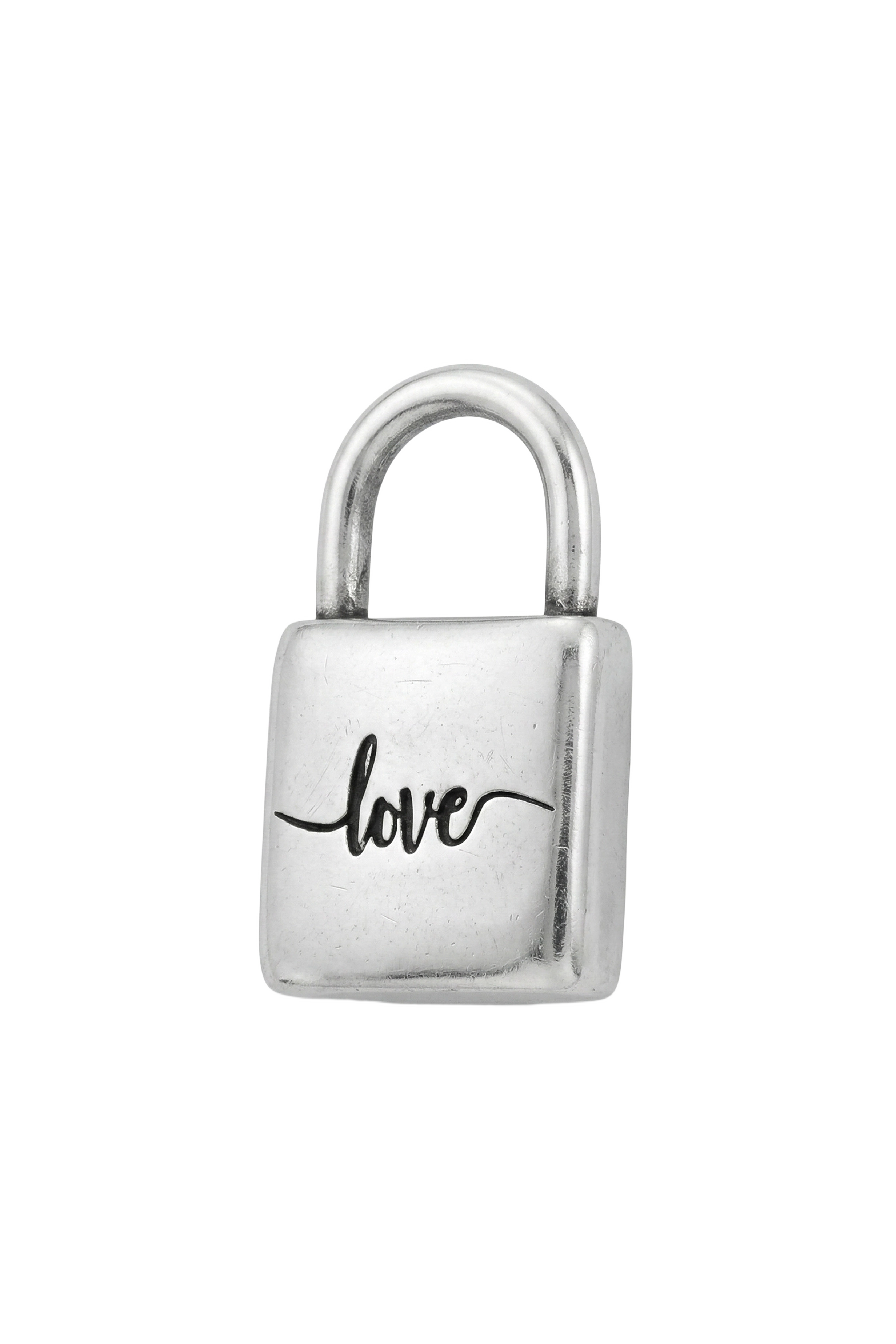 COLGANTE CANDADO LOVE PLATEADO